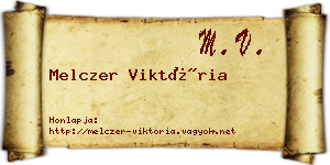 Melczer Viktória névjegykártya